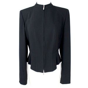 REDUCED! NWT MaxMara Black Ruffle Jacket Size 10
